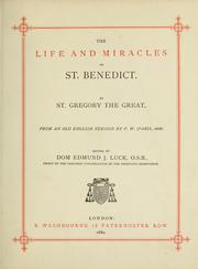 Cover of: Leben und Regel des hieligen Vaters Benediktus by Pope Gregory I