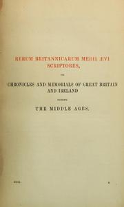 Cover of: Matthæi Parisiensis, monachi Sancti Albani, Chronica majora by Paris, Matthew