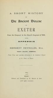 Cover of: A short history of the ancient diocese of Exeter