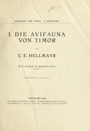 Cover of: Die Avifauna von Timor