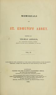 Cover of: Memorials of St. Edmund's Abbey