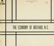 Cover of: The economy of Brevard, N.C.