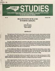 Cover of: Health status of Blacks in North Carolina by Kathryn Surles