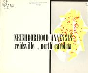Cover of: Neighborhood analysis, Reidsville, North Carolina
