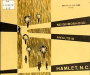 Cover of: Neighborhood analysis, Hamlet, N.C. by North Carolina. Division of Community Planning