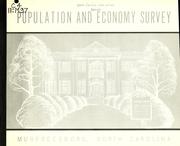 Cover of: Population and economy survey, Murfreeboro, North Carolina by North Carolina. Division of Community Planning