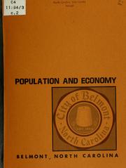 Population and economy, Belmont, North Carolina by North Carolina. Division of Community Planning
