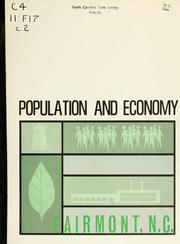 Cover of: Population and economy, Fairmont, N.C. by North Carolina. Division of Community Planning