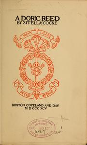 Cover of: A Doric reed