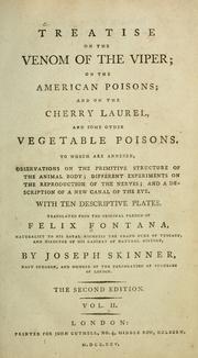 Cover of: Treatise on the venom of the viper, on the American poisons, and on the cherry laurel, and some other vegetable poisons by Fontana, Felice