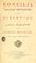 Cover of: Concilia Magnae Britanniae et Hiberniae, a Syndo Verolamiensi, A.D. CCCCXLVI. Londinensem A.D. M DCCXVII. Accedunt Constitutiones et alia ad historiam Ecclesiae Anglicanae spectantia...