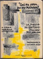 Cover of: La poesia dei cattolici italiani, 1909-1968: scelta dei testi, note bibliografiche, bibliographfia critica a cura di Marcella Uffreduzzi ; prefazione di Luciano Luisi.