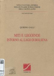 Cover of: Miti e leggende intorno al Lago di Bolsena