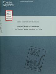 Cover of: Boston redevelopment authority: combined financial statements