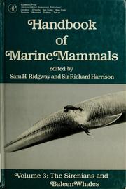 Cover of: The sirenians and baleen whales by Sam H. Ridgway, Richard John Harrison