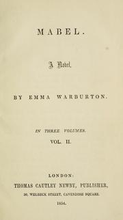 Cover of: Mabel: a novel, in three volumes