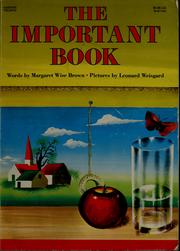 Cover of: The important book