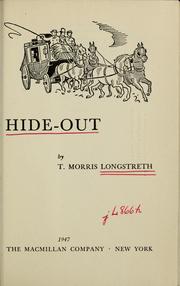 Cover of: Hide-out by Thomas Morris Longstreth