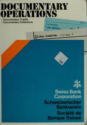 Cover of: Documentary operations by Swiss Bank Corporation