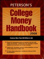 Cover of: Peterson's college money handbook 2008