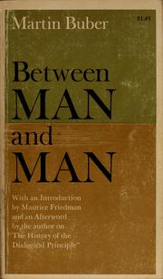 Cover of: Between man and man /. by Martin Buber