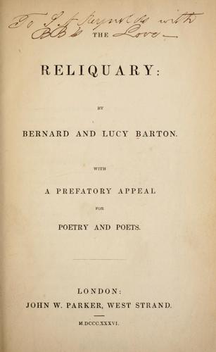 The reliquary by Bernard Barton