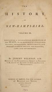 The history of New-Hampshire by Jeremy Belknap