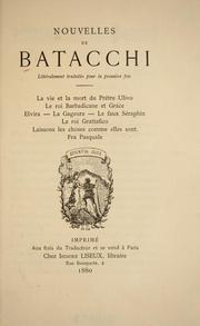 Cover of: Nouvelles by Domenico Luigi Batacchi, Domenico Luigi Batacchi