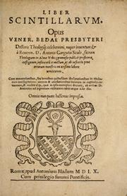 Cover of: Liber scintillarum: opus
