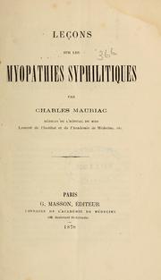 Cover of: Leçons sur les myopathies syphilitiques