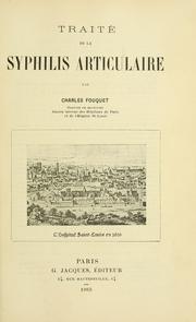 Cover of: Traité de la syphilis articulaire
