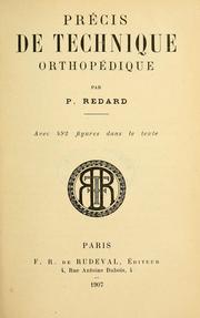 Cover of: Précis de technique orthopédique