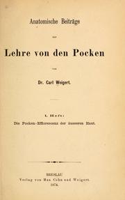 Cover of: Anatomische Beiträge zur Lehre von den Pocken
