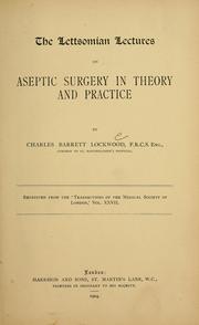 Cover of: Aseptic surgery in theory and practice