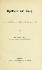 Cover of: Diphtherie und Croup