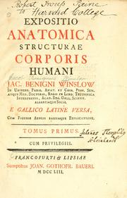 Cover of: Expositio anatomica structurae corporis humani by Jacques-Bénigne Winslow