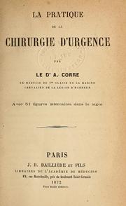 Cover of: La pratique de la chirurgie d'urgence