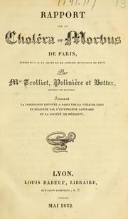 Cover of: Rapport sur le choléra-morbus de Paris by L. F. Trolliet