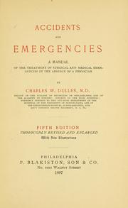 Cover of: Accidents and emergencies | Charles W. Dulles