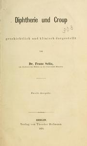 Cover of: Diphtherie und Croup