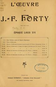 L'œuvre de J.-F. Forty by Jean Francois Forty