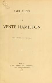 Cover of: La vente Hamilton