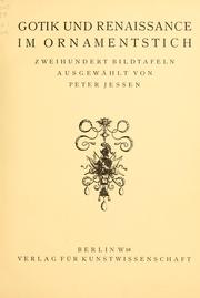 Cover of: Meister des ornamentstichs by Peter Jessen