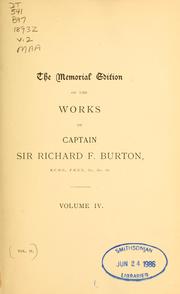 Cover of: A mission to Gelele, king of Dahome by Richard Francis Burton, Richard Francis Burton