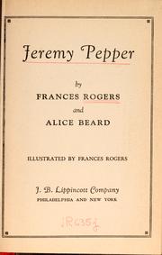 Cover of: Jeremy Pepper