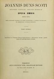 Cover of: Opera omnia by John Duns Scotus