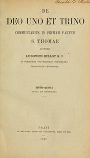 Cover of: De Deo uno et trino by Louis Billot