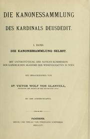 Cover of: Die Kanonessammlung des Kardinals Deusdedit by Deusdedit Cardinal