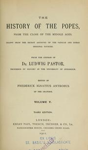 Cover of: The history of the popes | Pastor, Ludwig Freiherr von