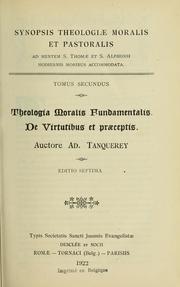 Cover of: Synopsis theologiae moralis et pastoralis